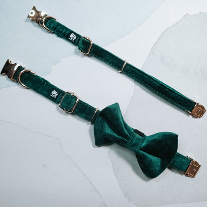 Emerald Green Bow Tie for Dogs | Dog Bow Tie for Collar | Aesthetic Doggo | The Doggo Co.