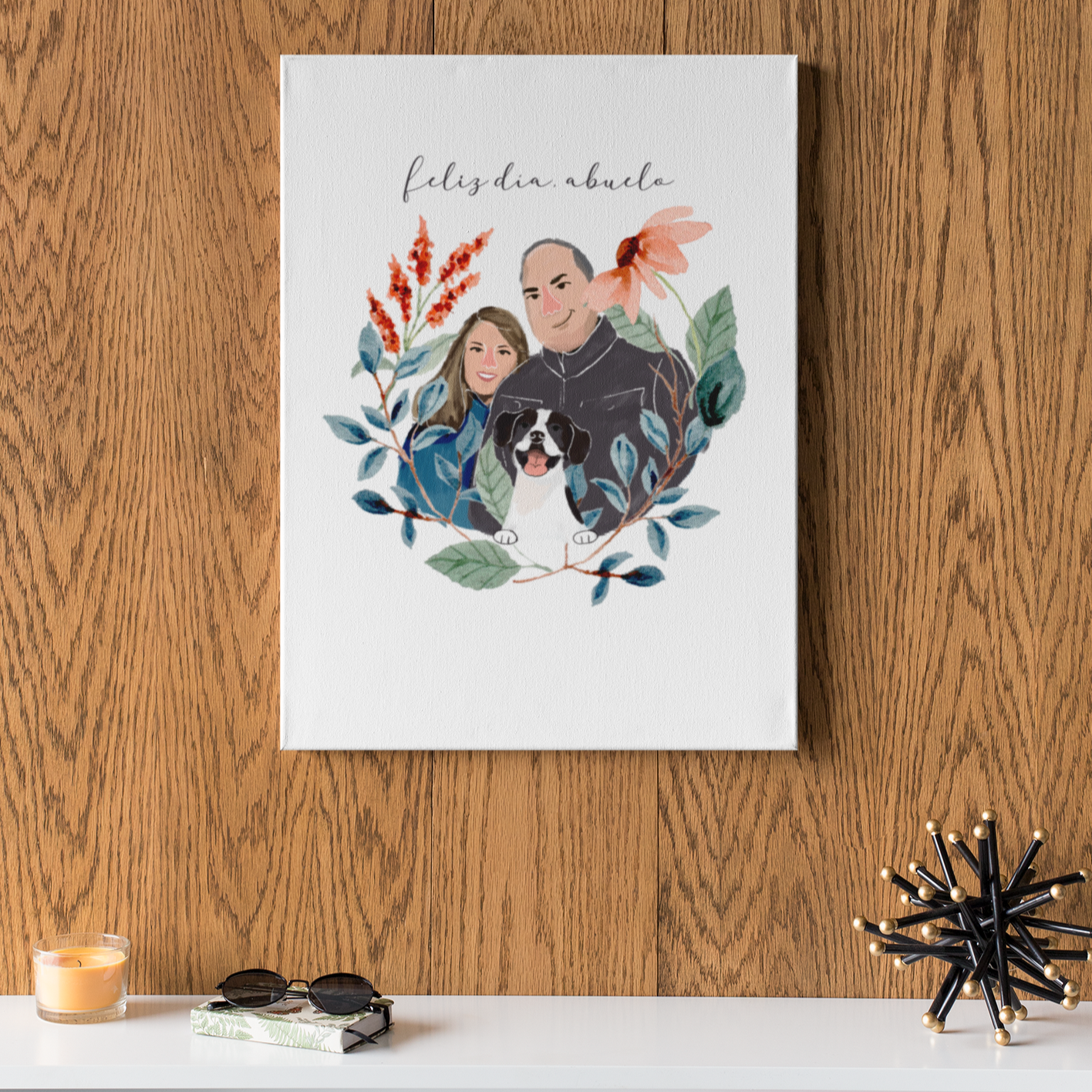 Dog Family Portrait | Dog Dad Gift Ideas by The Doggo