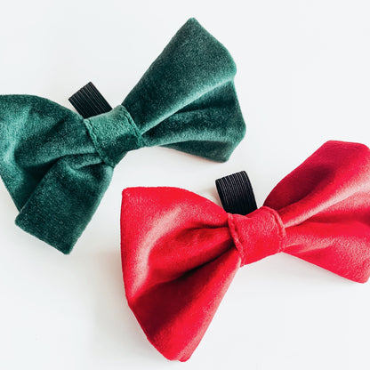 Emerald Green and Red Bow Tie for Dogs | Dog Bow Tie for Collar | Aesthetic Doggo | The Doggo Co.