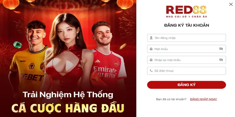 Hướng dẫn c&aacute;ch đăng k&yacute; Red88